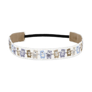 pattern of a toy teddy bear athletic headband