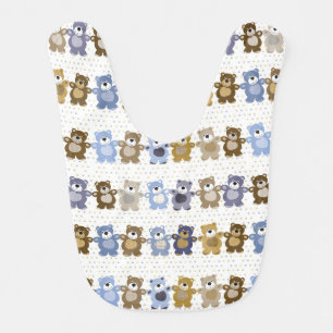 pattern of a toy teddy bear bib