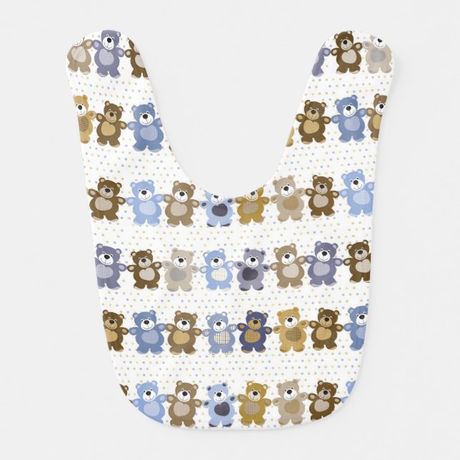 pattern of a toy teddy bear bib (Front)