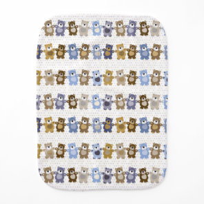 pattern of a toy teddy bear burp cloth