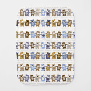 pattern of a toy teddy bear burp cloth
