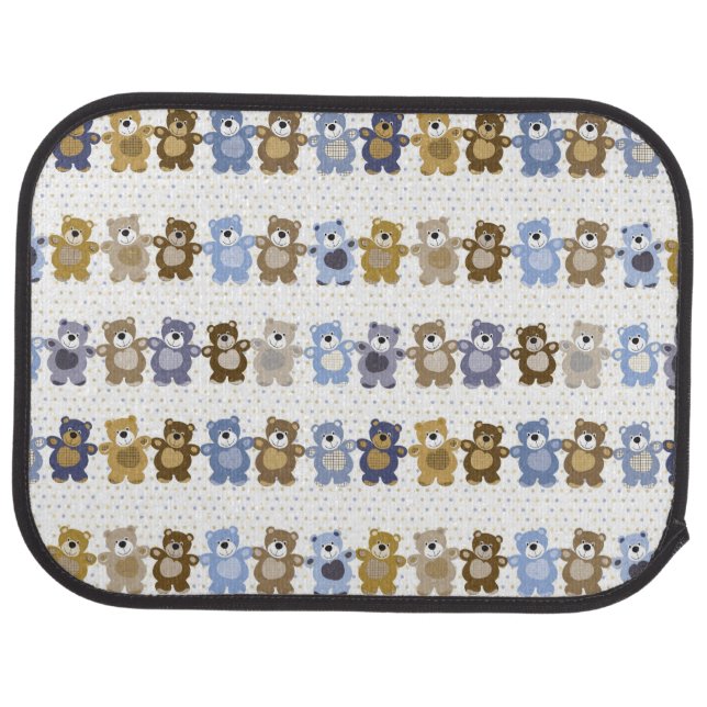 pattern of a toy teddy bear car mat (Rear)