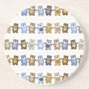 pattern of a toy teddy bear drink coaster