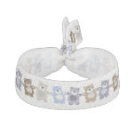 pattern of a toy teddy bear elastic hair tie