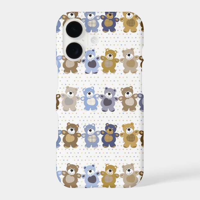 pattern of a toy teddy bear iphone case (Back)