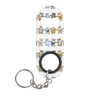 pattern of a toy teddy bear keychain bottle opener