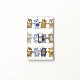 pattern of a toy teddy bear light switch cover