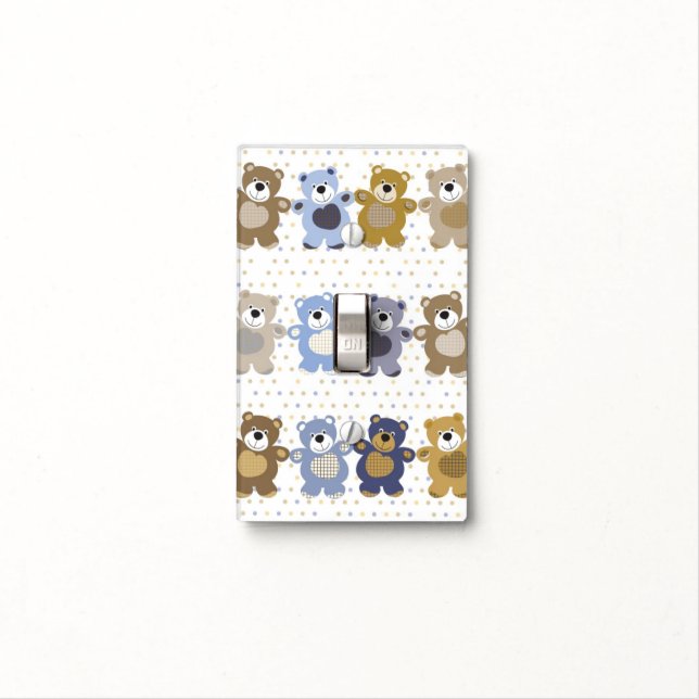 pattern of a toy teddy bear light switch cover (In Situ)