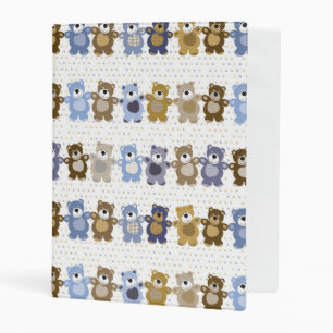 pattern of a toy teddy bear mini binder
