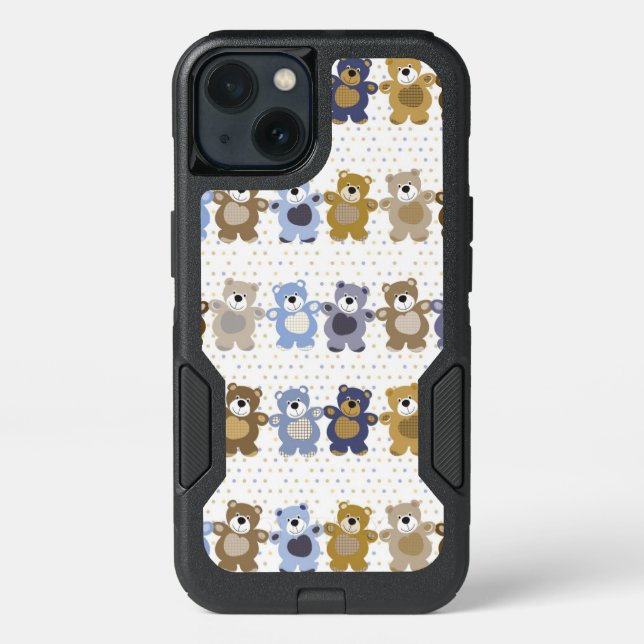 pattern of a toy teddy bear otterbox iPhone case (Back)