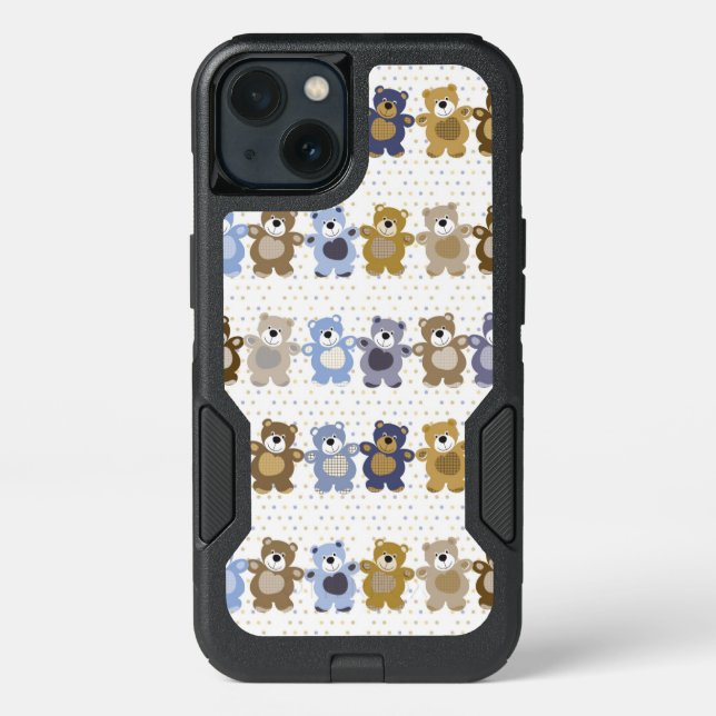 pattern of a toy teddy bear otterbox iPhone case (Back)