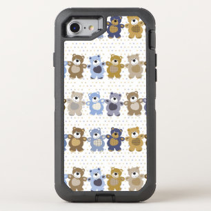 pattern of a toy teddy bear OtterBox defender iPhone SE/8/7 case