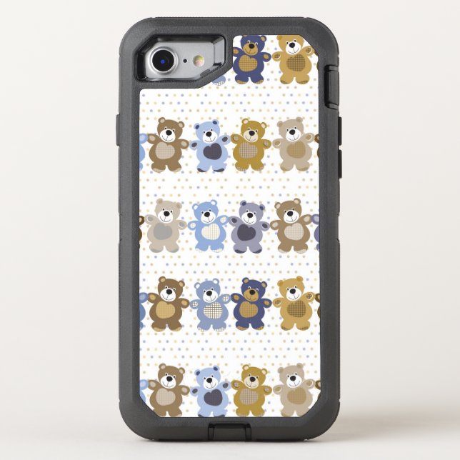 pattern of a toy teddy bear otterbox iPhone case (Back)