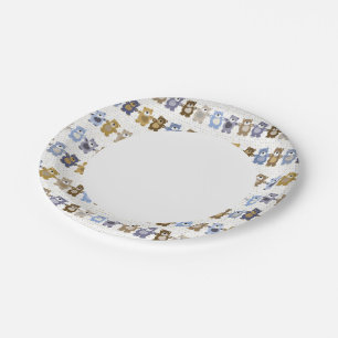 pattern of a toy teddy bear paper plates