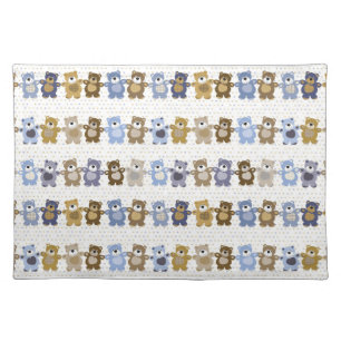 pattern of a toy teddy bear placemat