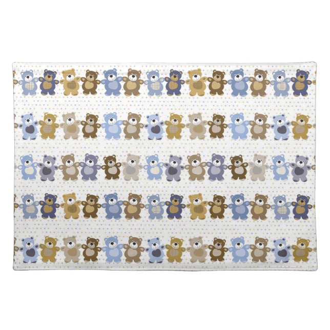 pattern of a toy teddy bear placemat (Front)