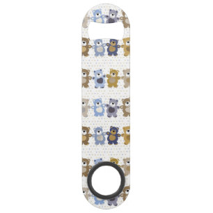pattern of a toy teddy bear speed bottle opener
