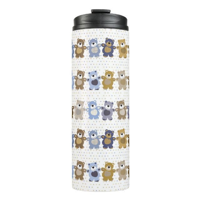 pattern of a toy teddy bear thermal tumbler (Front)