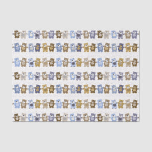 pattern of a toy teddy bear tissue paper