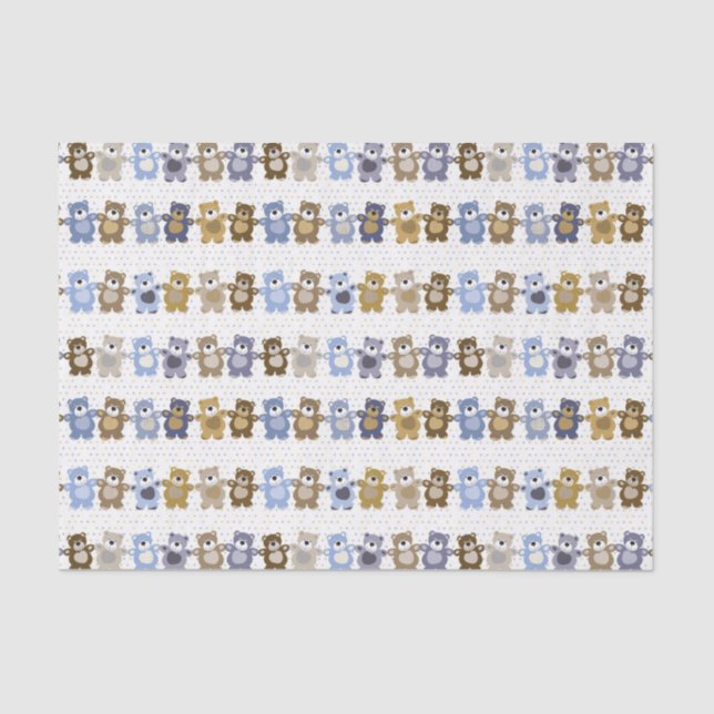 pattern of a toy teddy bear tissue paper (Front)