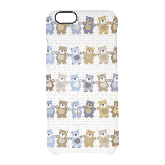 pattern of a toy teddy bear uncommon iPhone case (Back)