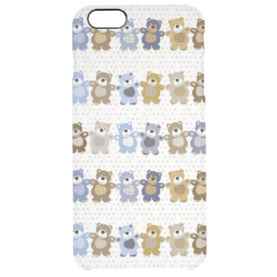 pattern of a toy teddy bear clear iPhone 6 plus case