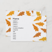 Pattern of Autumn Leaves. Business Card (Front/Back)