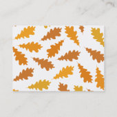 Pattern of Autumn Leaves. Business Card (Back)