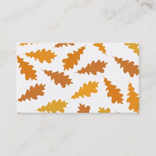Pattern of Autumn Leaves. Business Card