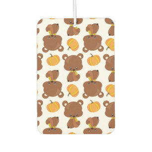 Pattern Of Bears, Cute Bears, Fall, Pumpkins Air Freshener