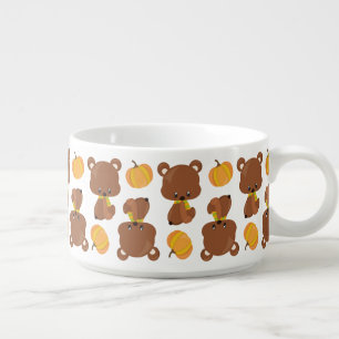 Pattern Of Bears, Cute Bears, Fall, Pumpkins Bowl