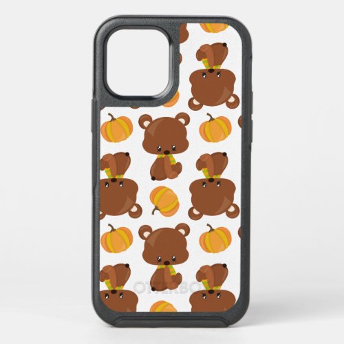 Pattern Of Bears Cute Bears Fall Pumpkins OtterBox Symmetry iPhone 12 Case