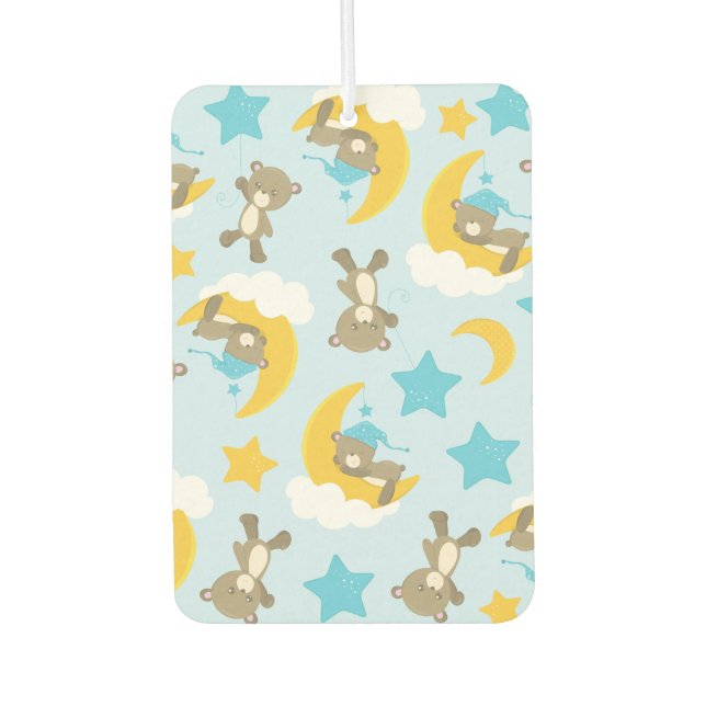 Pattern Of Bears, Cute Bears, Teddy Bears, Stars Air Freshener (Front)
