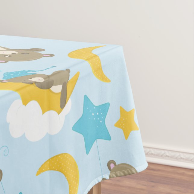 Pattern Of Bears, Cute Bears, Teddy Bears, Stars Tablecloth (In Situ)