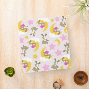 Pattern Of Bears, Teddy Bears, Cute Bears, Stars 3 Ring Binder