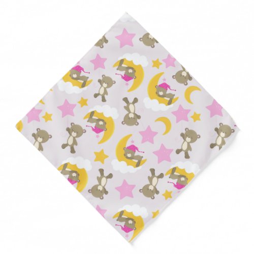 Pattern Of Bears Teddy Bears Cute Bears Stars Bandana