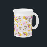 Pattern Of Bears, Teddy Bears, Cute Bears, Stars Beverage Pitcher<br><div class="desc">Cute,  fun and adorable pattern with teddy bears,  moon,  clouds and stars. Modern and trendy gift,  perfect for the bear lover in your life.</div>