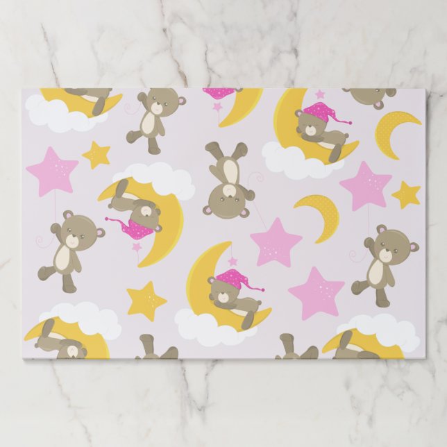 Pattern Of Bears, Teddy Bears, Cute Bears, Stars Paper Pad (Front)