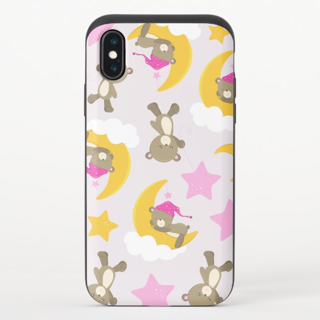 Pattern Of Bears, Teddy Bears, Cute Bears, Stars Uncommon iPhone Case (Back)