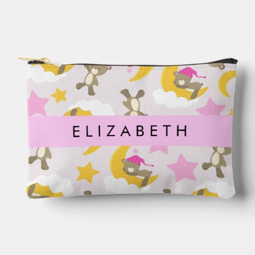 Pattern Of Bears Teddy Bears Stars Your Name Accessory Pouch