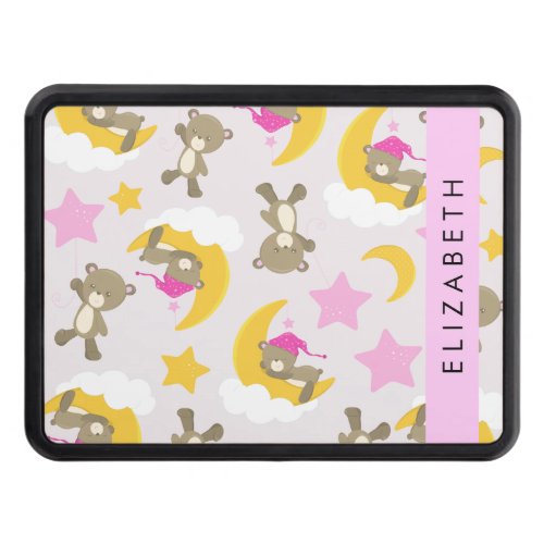 Pattern Of Bears Teddy Bears Stars Your Name Hitch Cover