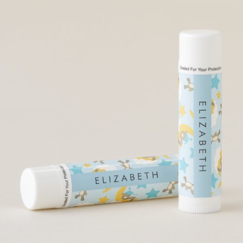 Pattern Of Bears Teddy Bears Stars Your Name Lip Balm