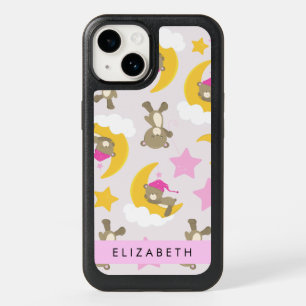 Pattern Of Bears, Teddy Bears, Stars, Your Name OtterBox iPhone 14 Case