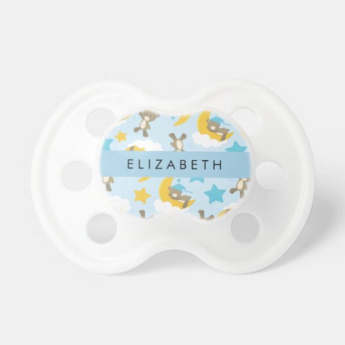 Pattern Of Bears Teddy Bears Stars Your Name Pacifier