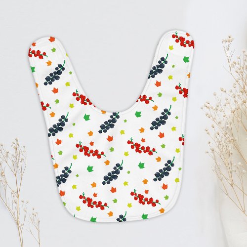 Pattern Of Berries Redberry Blueberry Fruit Baby Bib