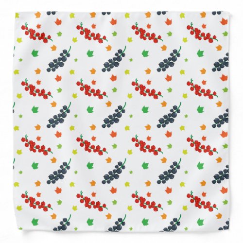 Pattern Of Berries Redberry Blueberry Fruit Bandana