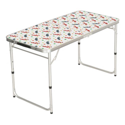 Pattern Of Berries Redberry Blueberry Fruit Beer Pong Table