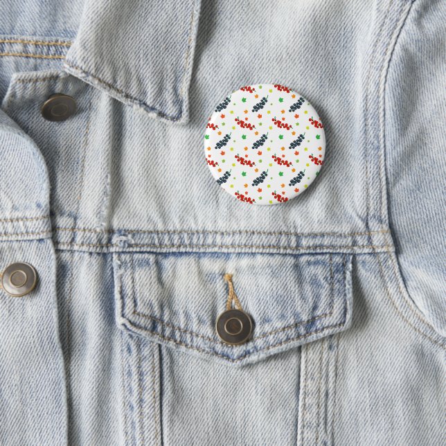 Pattern Of Berries, Redberry, Blueberry, Fruit Button (In Situ)