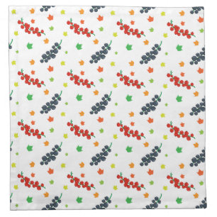 Pattern Of Berries, Redberry, Blueberry, Fruit Cloth Napkin