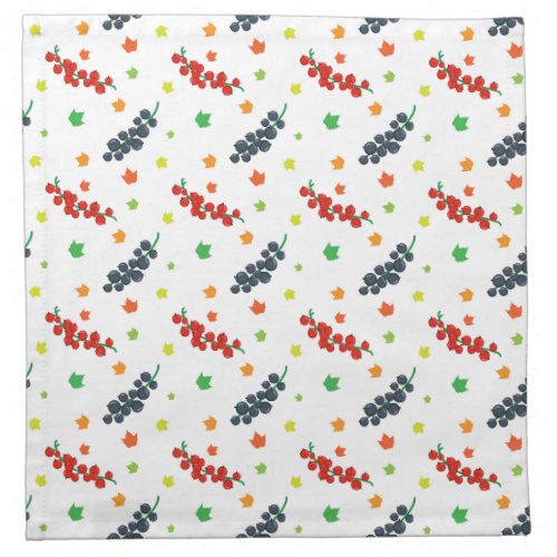 Pattern Of Berries Redberry Blueberry Fruit Cloth Napkin